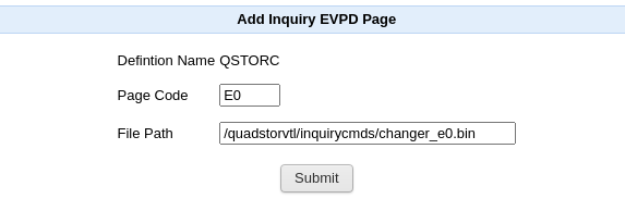 Add EVPD Inquiry Command