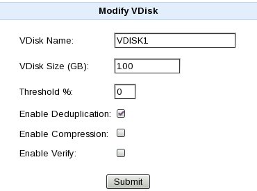 Modify VDisk Features