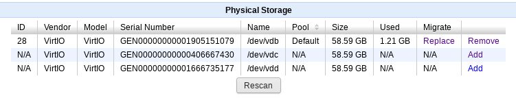 Replace disk